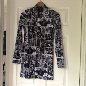 F21 LONG SLEEVE BODYCON COMIC MARVEL SIZE M